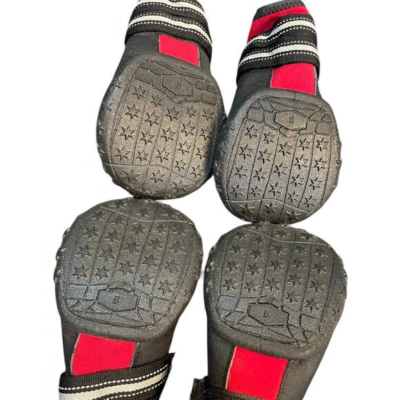 SGSPET Dog Pup Shoes Sz 8 Waterproof Boots Paw Protectors Anti-Slip Sole Red Set - Picture 6 of 9